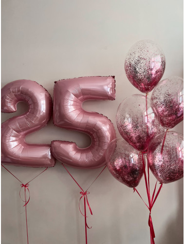Набор шаров девушке на 25 лет