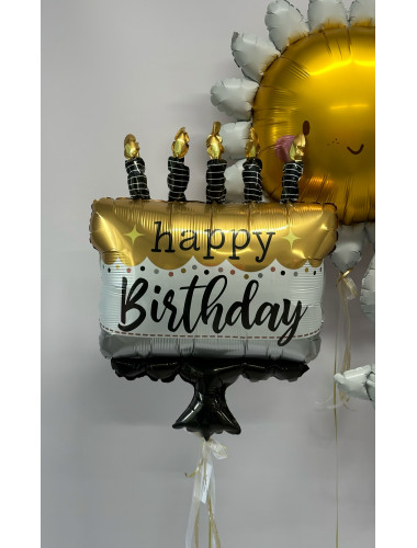 Шар торт "happy birthday" 